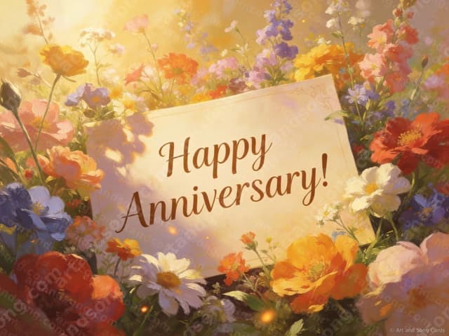 Happy Anniversary - Wild flowers